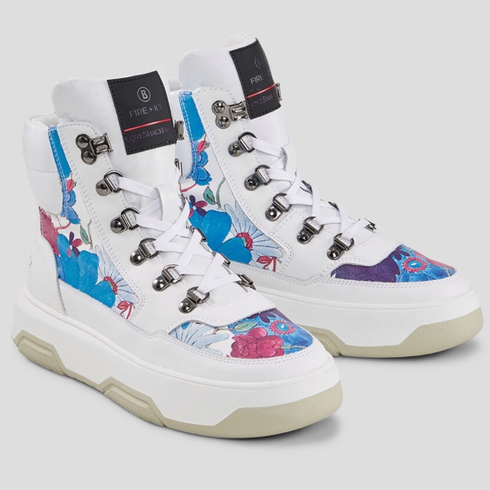 Bogner x LoveShackFancy Ottawa High-top sneakers in Wisteria Blue…size US 10…NWT